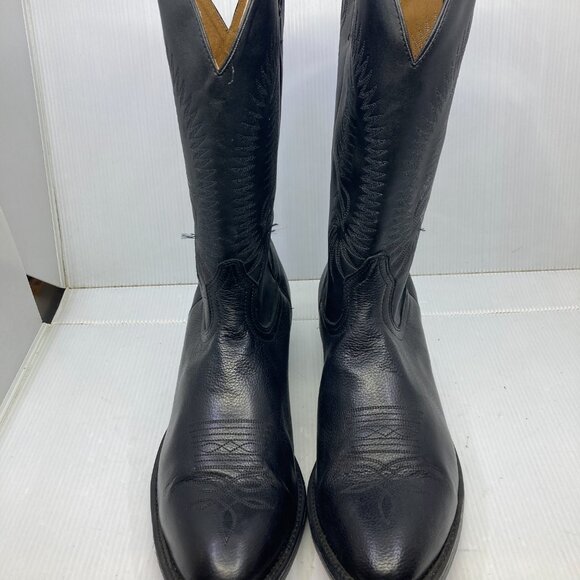 SILVER REBEL  BOULET western cowboy black new without box mens boots sz 15 E - Picture 9 of 10